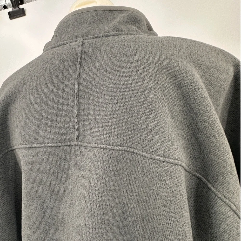 The North Face Mens Big‎ Fringe 1/2 Zip Fleece Smoked Pearl Heather 4X NF0A84JR